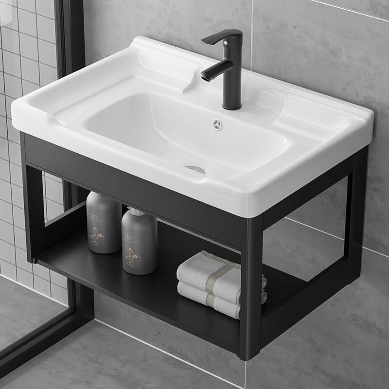 洗漱台池简易小户型家用挂墙式洗脸盆柜组合阳台小型洗手盆卫生间