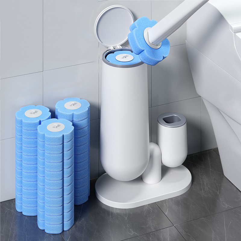 日本进口MUJIΕ一次性马桶刷无死角洗厕所刷子套装卫生间清洁神器