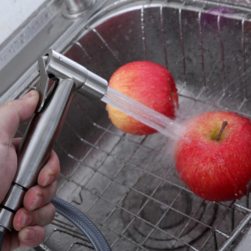 304不锈钢增压厨房水槽喷枪水龙头洗碗池菜盆抽拉喷头冲洗器套装