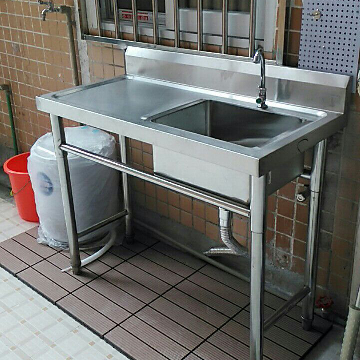 厨房洗菜盆一体柜带水槽单槽柜龙头单位水斗加长室内单槽洗手池碗