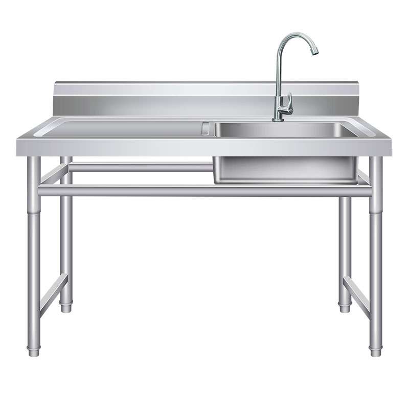 不锈钢水槽台面一体带支架双槽架子简易水池厨房商用单双盆洗菜盆