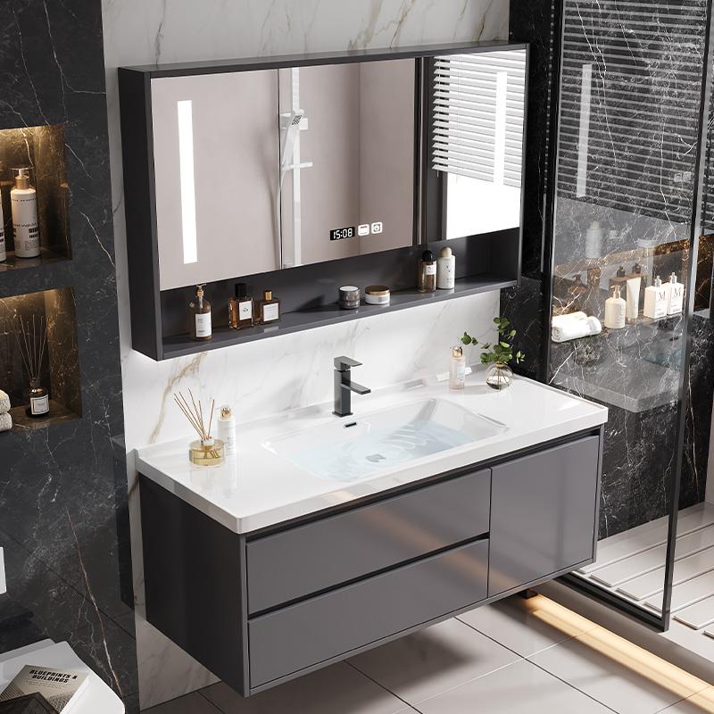 浴室柜组合一体陶瓷盆智能现代轻奢洗手盆洗脸池洗漱台洗面卫生间