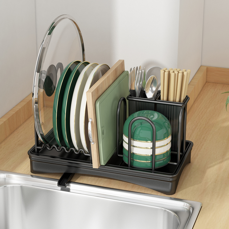 厨房沥水碗架台面放碗筷家用碗碟收纳架双层晾碗架碗筷碟子置物架