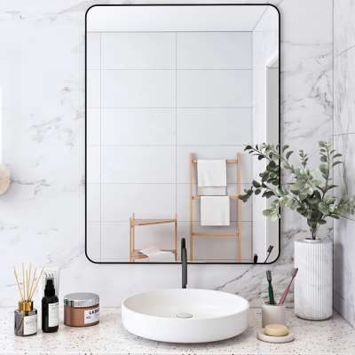浴室镜子贴墙自粘卫生间洗手台洗漱池梳化妆厕所壁挂免打孔卫浴镜
