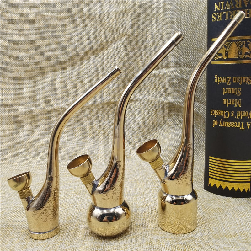 纯铜吸烟过滤器水烟袋便携黄铜烟袋锅子两用老式传统烟斗旱烟杆