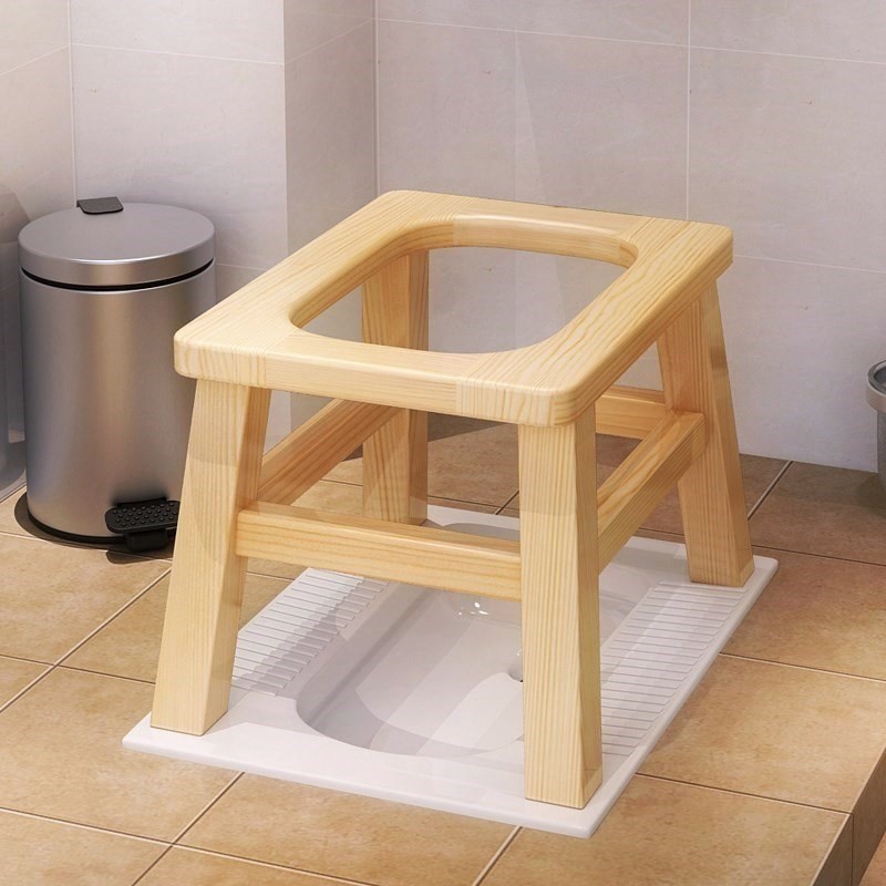 实可大上坐便便蹲老凳子坐便器木质木坐厕孕妇厕所家用折叠椅椅