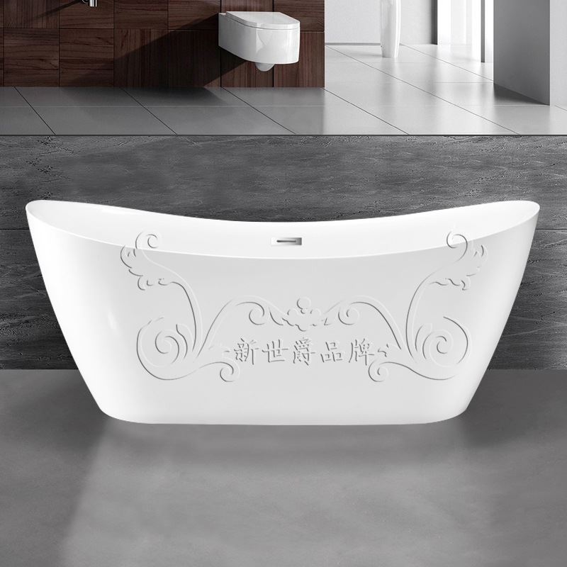 定制新世爵亚克力浴缸一体家用卫生间民宿小户型恒温桑拿泡澡坐式