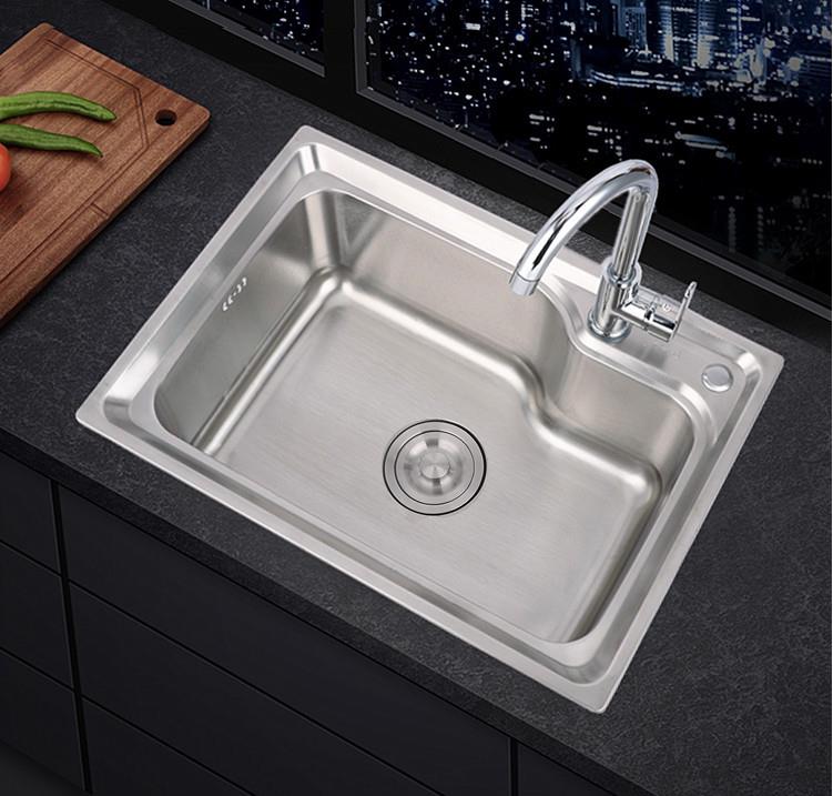 水槽单槽厨房水斗盆洗碗槽水池304不锈钢洗菜池单个小尺寸洗手盆