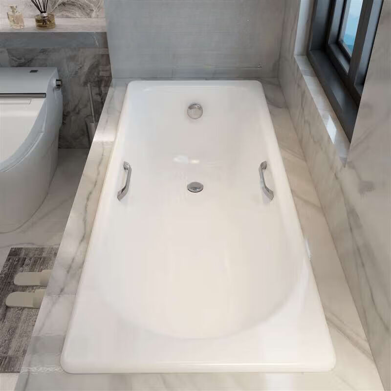 嵌入式浴缸铸铁浴缸日式浴缸卫生方形泡澡大铸铁别墅嵌入式浴缸家