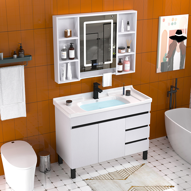 新款剑牌实木智能浴室柜洗脸盆柜组合落地式现代简约小户型卫生间