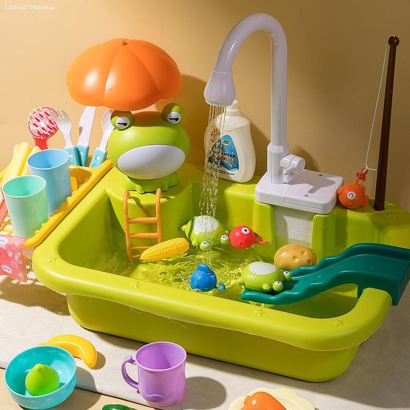 儿童洗碗机台玩具洗菜池盆水龙头宝宝厨房水池循环玩水槽女孩3岁2