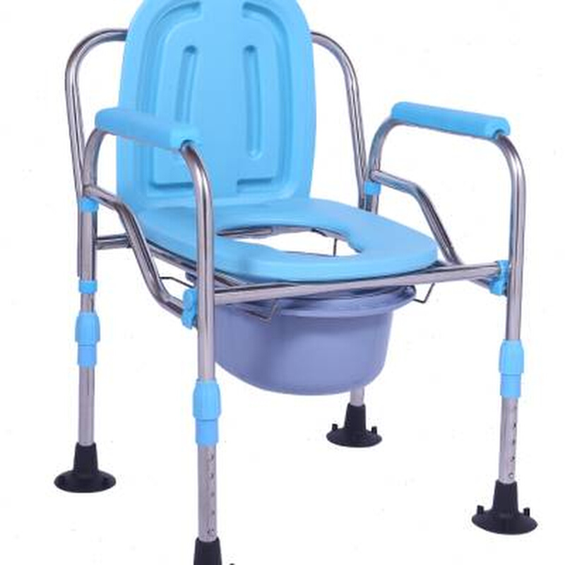 老人坐便椅可折叠坐厕椅老年人大便椅坐便器马桶椅子加固防滑家用