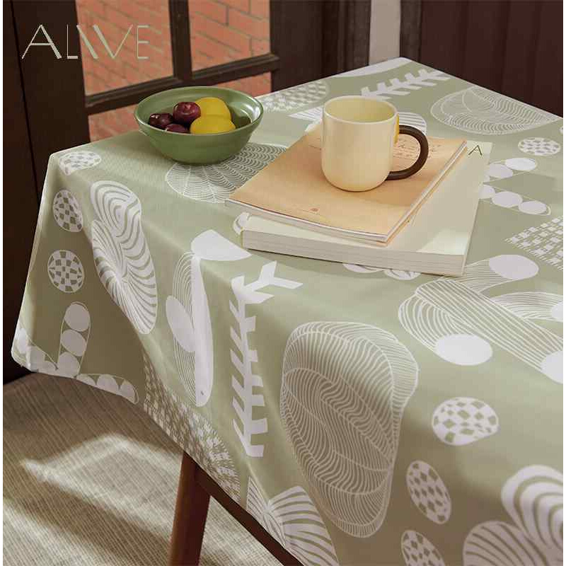 Alive深海系列 桌布芬兰插画防水防油耐脏北欧简约家用露营餐桌布