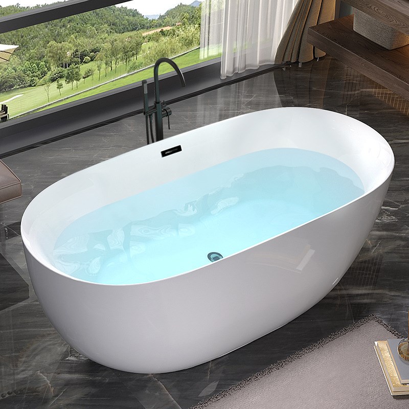 厂家直销 无缝一体独立式1.2-1.7米超薄边酒店家用成人亚克力浴缸