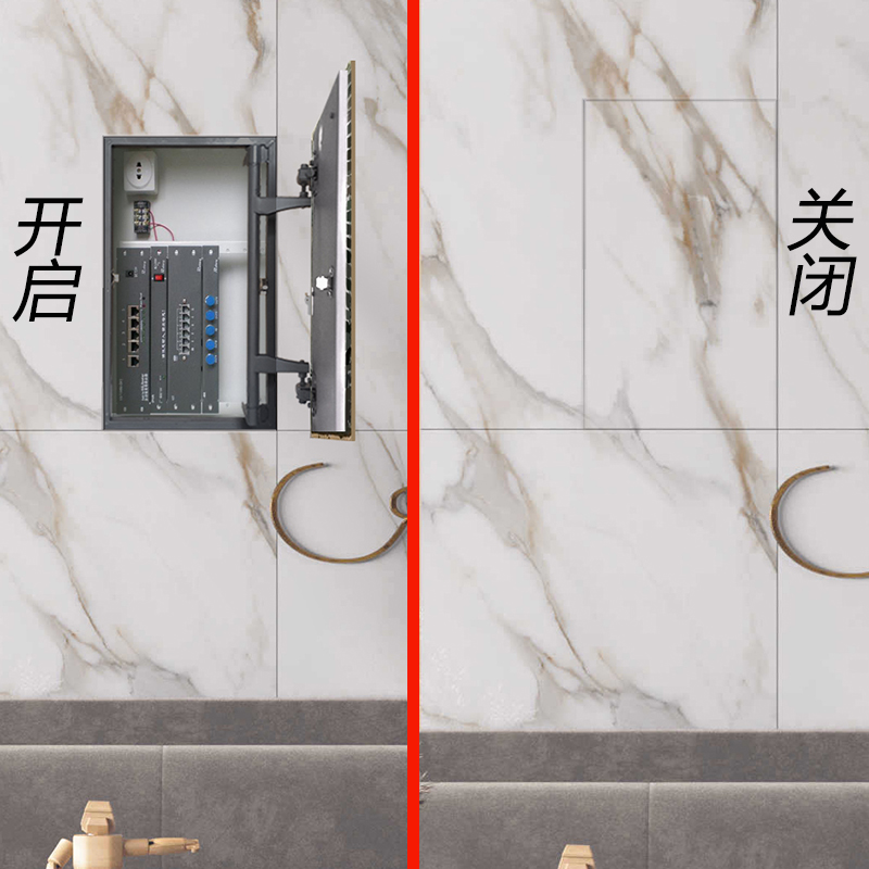墙面卫生间瓷砖隐形检修口浴缸空调隐藏下水管地暖分水器检查口门