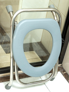折叠老人坐便椅不锈钢坐厕孕妇坐便器蹲便器改座便器简易移动马桶