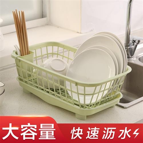 厨房放碗架沥水架置物架塑料收纳架餐具架子碗筷收纳盒碗柜