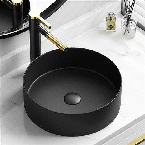 北欧现代黑边黑色陶瓷圆方形洗手池洗手盆洗脸盆台上盆面盆水盆池