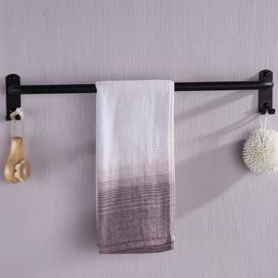 新款不锈钢毛巾杆毛巾架置物架浴巾架壁挂单杆北欧复古浴室挂架免