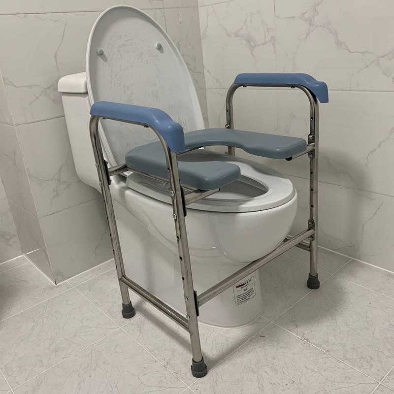 新款不锈钢加粗孕妇坐便椅子老人残疾人坐便器凳移动马桶增高坐便