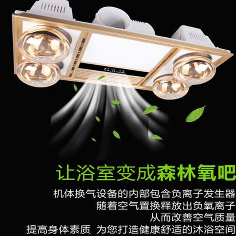 灯暖浴霸排气扇照明一体30X60 集成吊顶卫生间多功能三合一取暖灯