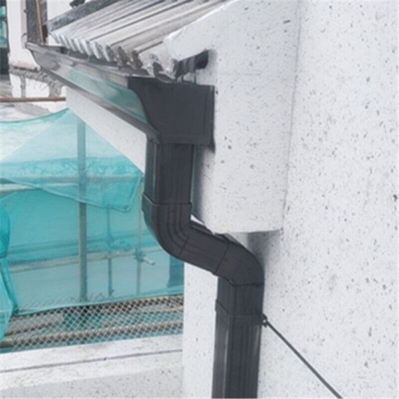 屋顶雨棚水槽方形管接排水槽雨水天沟天沟排水槽铝合金屋檐槽