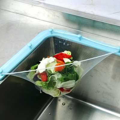 厨房水槽三角沥水篮挂网洗碗池置物收纳架剩菜饭垃圾过滤网沥水架