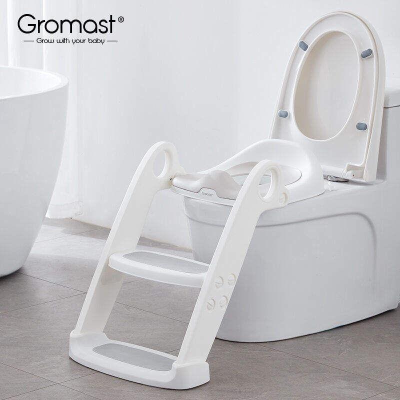 Gromast儿童马桶坐便凳楼梯式男女宝宝坐便圈器厕所折叠辅助架小