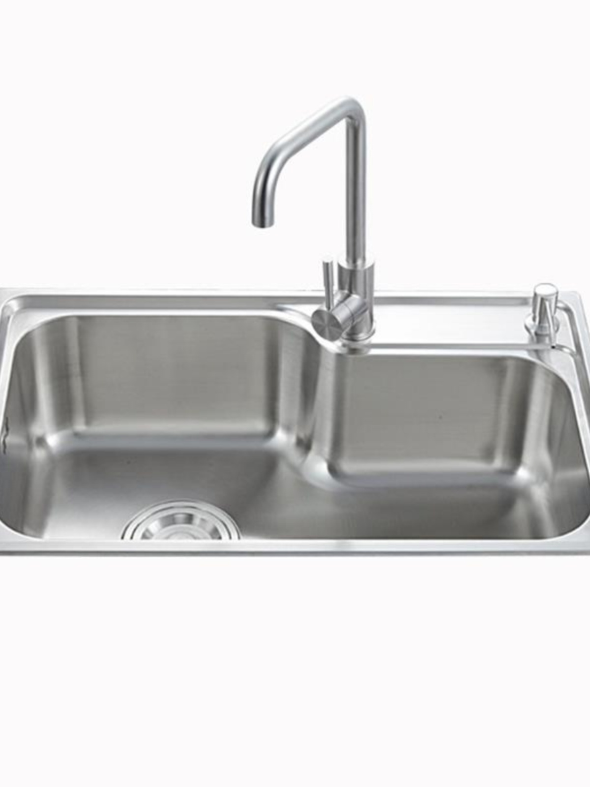 定制厨房单盆拉丝洗碗槽SUS304不锈钢水槽洗菜水池加厚加深大单槽