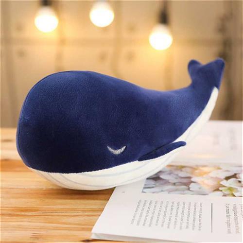 新品蓝色鲸鱼抱枕公仔玩偶蓝鲸毛绒玩具羽绒棉软体大靠背海洋生物