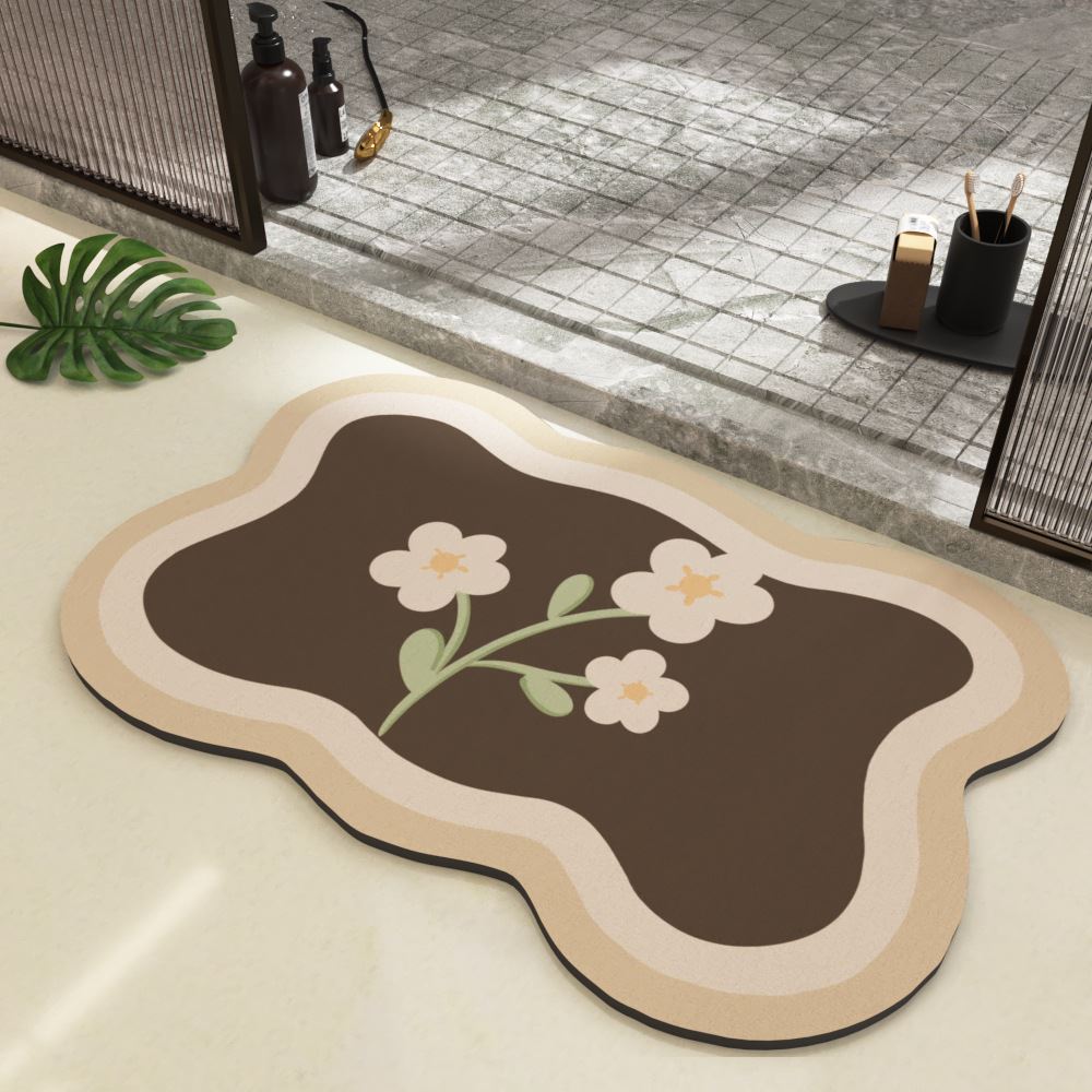 科技布软垫吸水浴室轻奢地垫卫生间门口地毯卫浴厕所防滑脚垫地毯