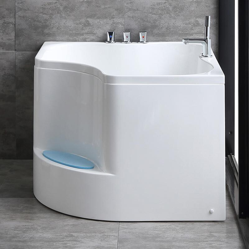 小户型浴缸浴盆迷你加深卫生间家用转角泡澡扇形坐式老人成人三角