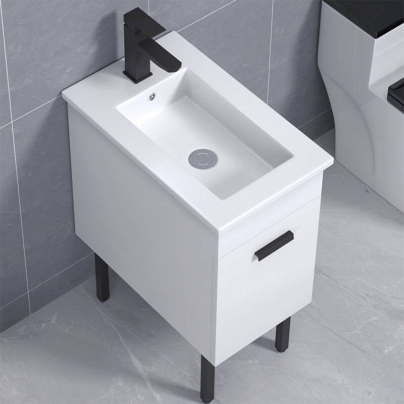 新款新中式小户型挂墙式陶瓷洗手盆柜马桶洗衣机竖放落地边柜洗漱