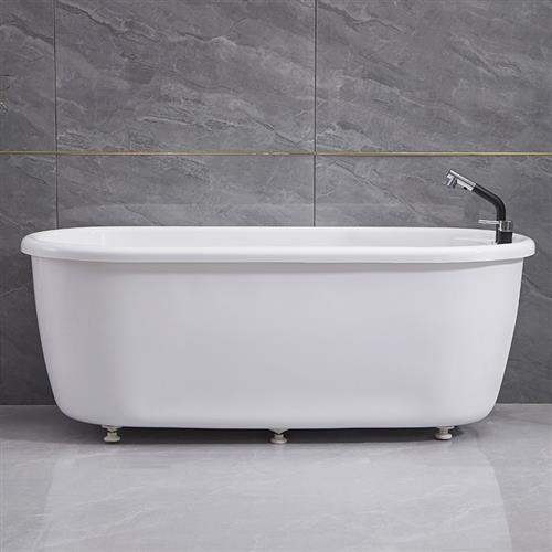 新款家用浴缸独立式日式双层保温小户型水疗加厚免安装成人亚克力