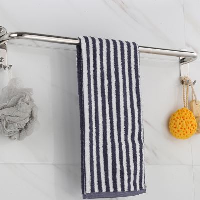 不锈钢毛巾架单杆免钉浴室毛巾杆加长卫生间厕所欧式卫浴五金挂件