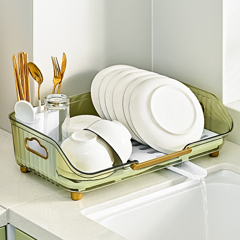 沥水碗碟架厨房碗盘收纳架家用放碗筷餐具置物架水槽旁沥水架碗柜
