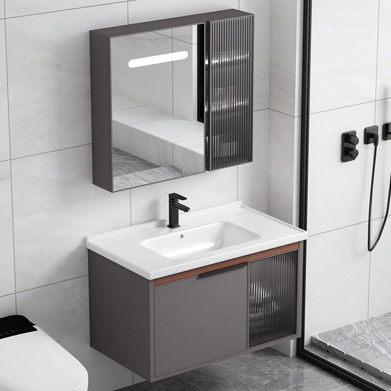 太空铝浴室柜组合卫生间一体卫浴铝合金洗脸盆洗漱洗手池