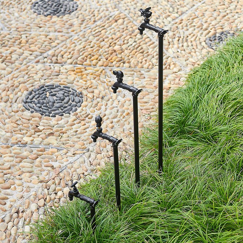 全铜4分户外立柱水龙头防冻裂庭院花园简易水管室外加长立式水栓