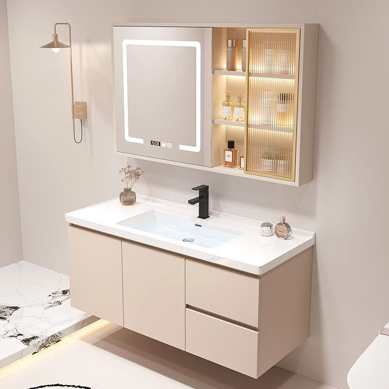现代浴室柜陶瓷一体盆洗手盆面盆卫生间洗漱台面盆洗脸盆柜组合
