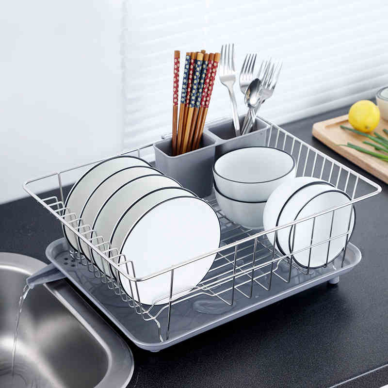 onlycook 厨房碗架沥水碗碟架收纳架家用304不锈钢水槽碗筷置物架