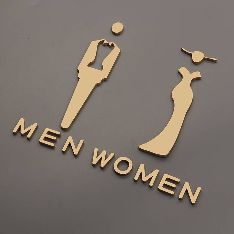 门牌洗手间洒店宾馆卫生间标识牌创意立体男女厕所门牌WC标志牌