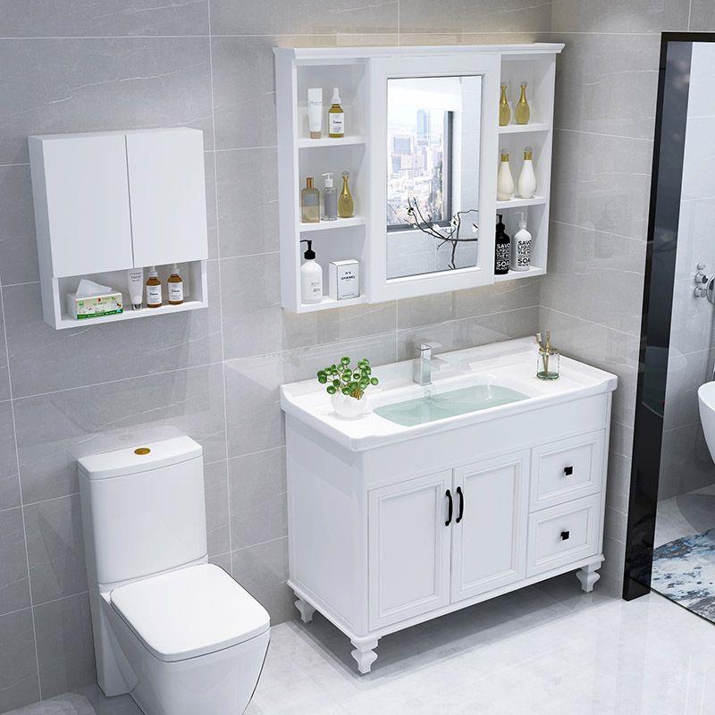 碳钎维浴室柜洗脸洗手台盆柜组合现代简约吊柜卫生间洗漱k台落地