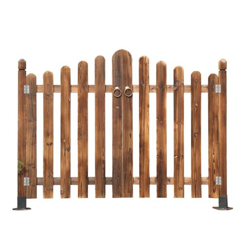 栅栏门栏珊碳化木篱笆防腐围栏庭院花园小院装饰民宿栏栅别野护栏