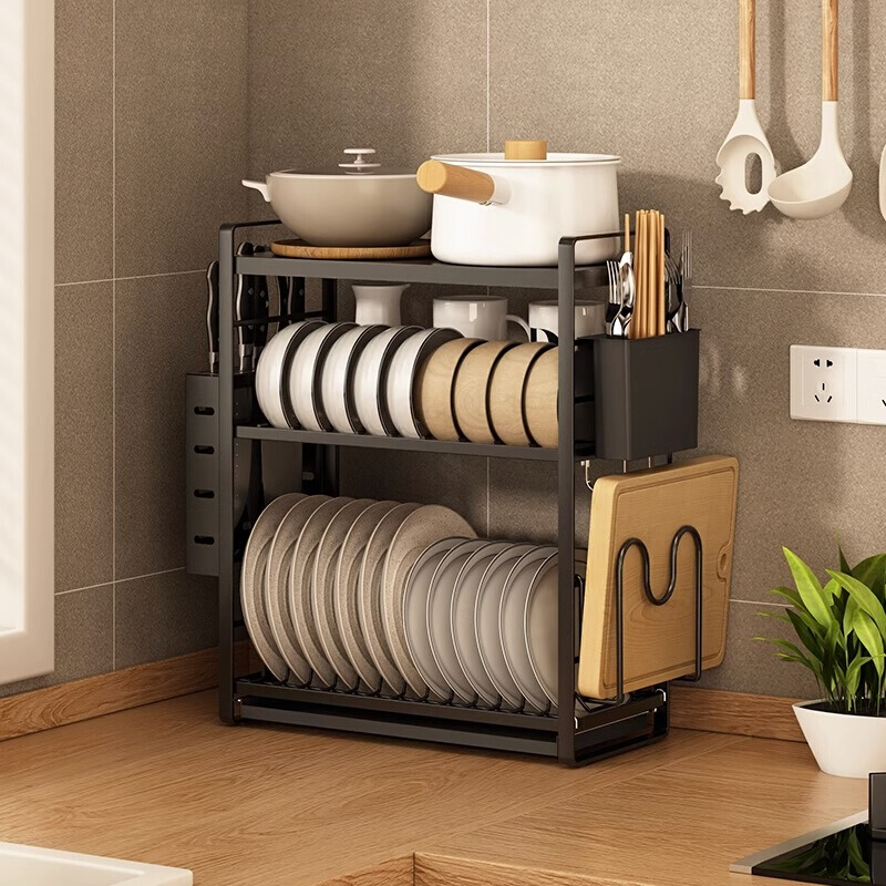 厨房碗碟置物架台面碗筷收纳架家用小型窄款放碗架水槽碗盘沥水架
