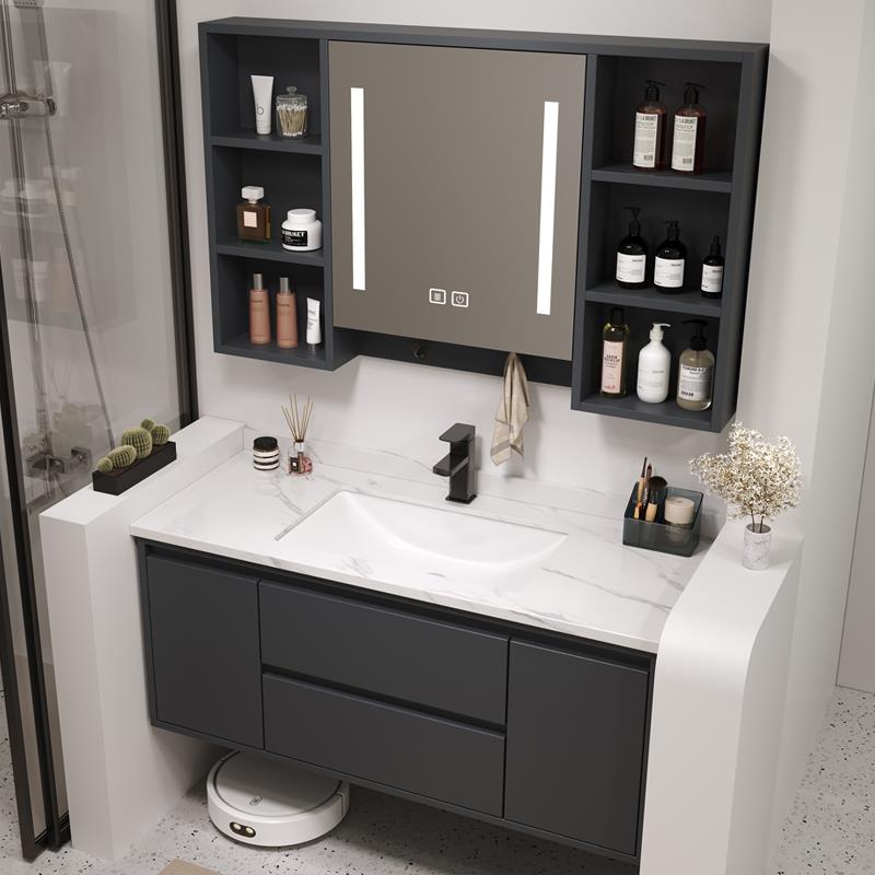 卫生间浴室柜组合轻奢实木小户型现代简约洗漱台洗手洗脸盆柜组合