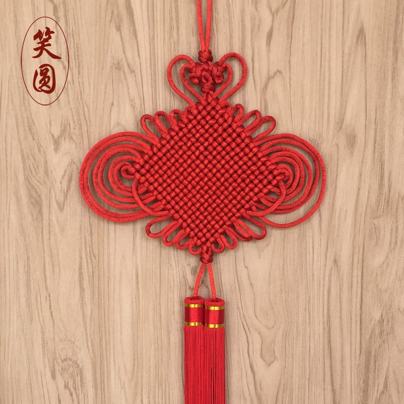 新款中国结流苏中号挂件客厅装饰品手工编织红色门上床头挂饰