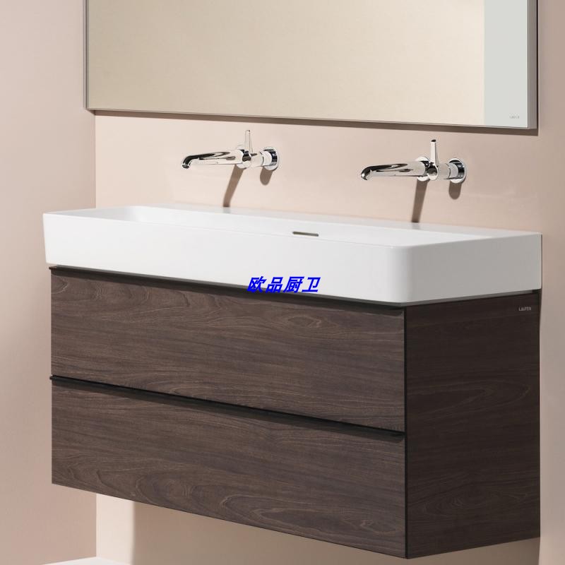瑞士劳芬 laufen VAL系列挂壁式浴室柜双层白色原木色410222