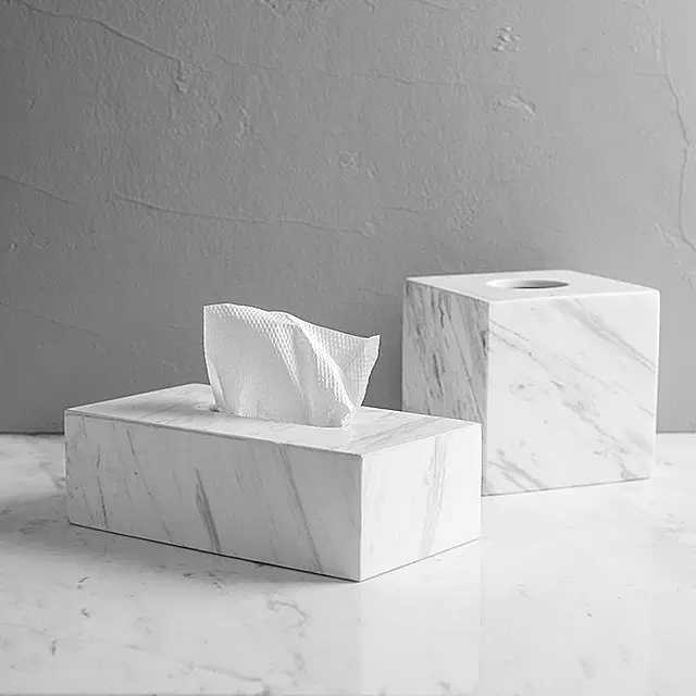 轻奢大理石家用客厅创意纸抽盒酒店纸巾盒样板间定制北欧现代简约