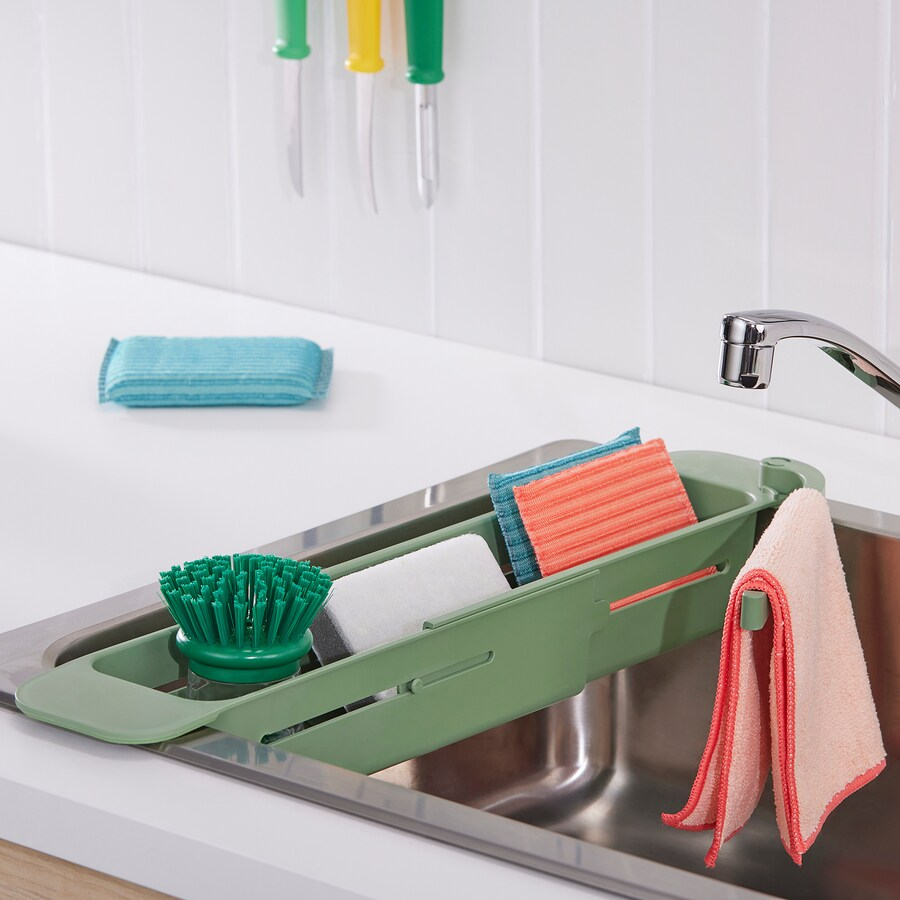 宜家正品水槽置物架可伸缩调节沥水架厨房洗碗抹布架篮水池上盒子