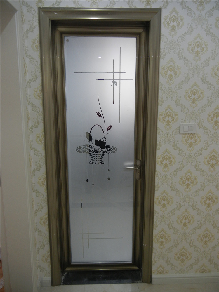 钛镁合金卫生间门/厕所门/卫浴门/厨房门/钢化玻璃门铝合金平开门